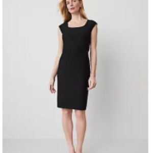 Ann Taylor Elegant Black Midi Dress (00P)